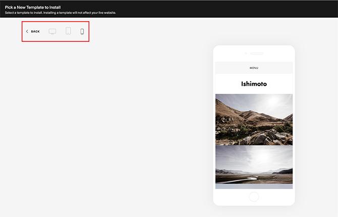 Najlepsze szablony Squarespace Ishimoto Mobile