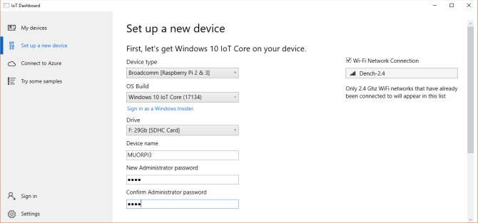 jak zainstalować system Windows 10 iot core na Raspberry Pi 3