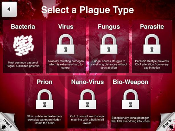 Wybierz chorobę i zmieść ludzkość w Plague Inc. typ zarazy