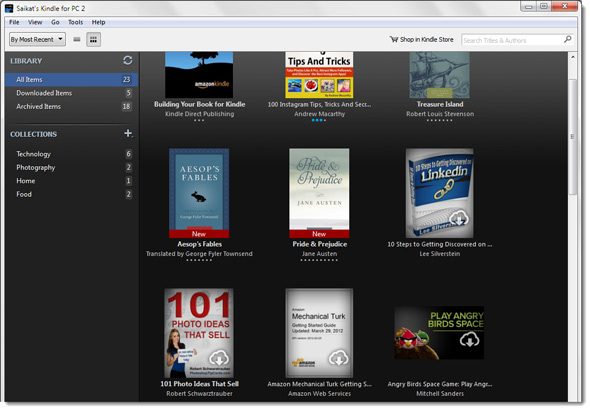 To zrzut ekranu jednego z najlepszych programów Windows. To się nazywa Kindle