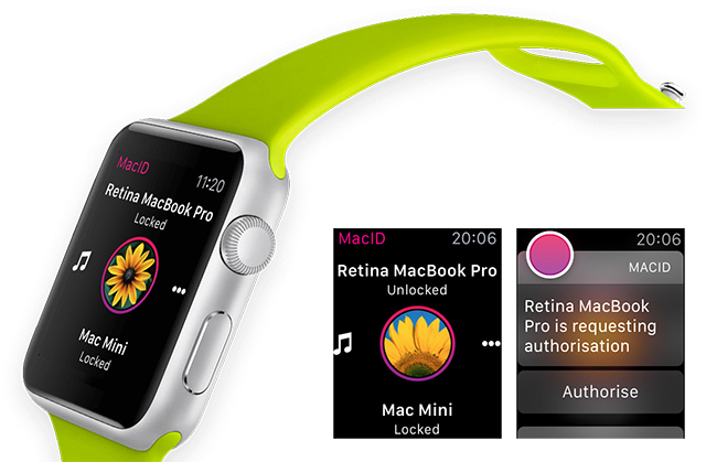 Odblokuj komputer Mac za pomocą zegarka Apple Watch lub Android Wear Device Macid