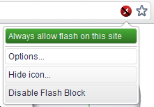 blokuj rozszerzenie flash chrome