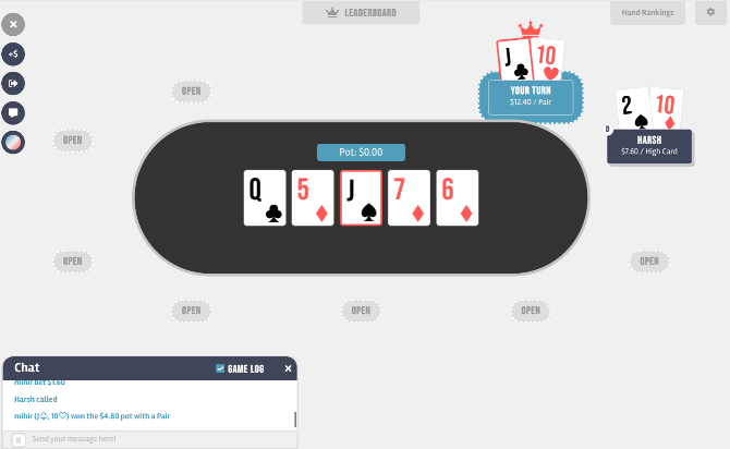 LiPoker to najszybszy sposób na grę w pokera ze znajomymi, bez konieczności rejestracji lub pobierania