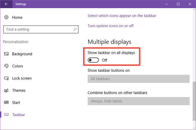 Windows-10-ustawienia-wyłącz-pasek zadań
