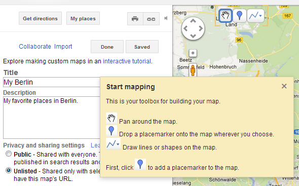 udostępnij mapę google