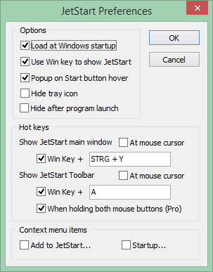 Preferencje JetStart