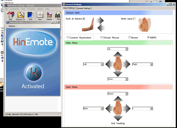 kinect jako pilot zdalnego sterowania